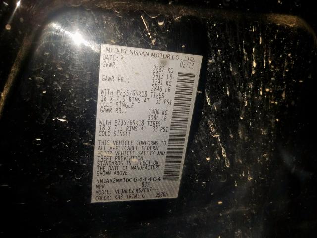 5N1AR2MM1DC644464 - 2013 NISSAN PATHFINDER S  照片 10