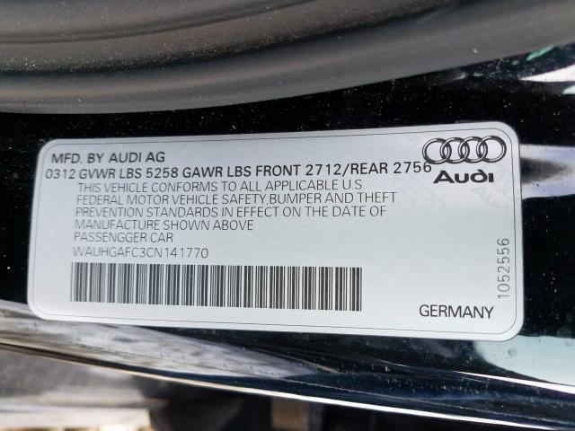 WAUHGAFC3CN141770 - 2012 AUDI A6 PRESTIGE  ფოტო 10