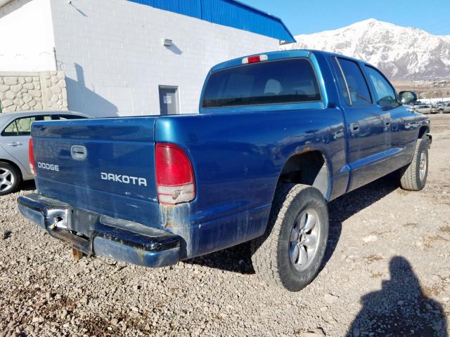 1D7HG38K24S556462 - 2004 DODGE DAKOTA QUAD SPORT  photo 4