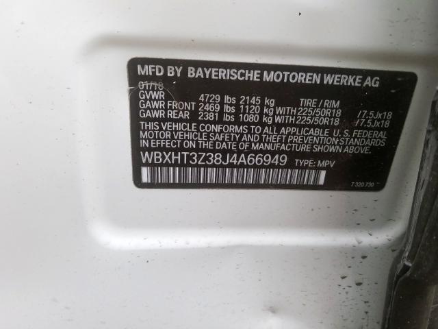 WBXHT3Z38J4A66949 - 2018 BMW X1 XDRIVE28I  photo 10