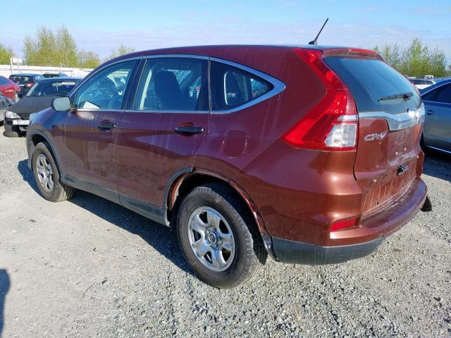 3CZRM3H39FG700190 - 2015 HONDA CR-V LX  photo 3