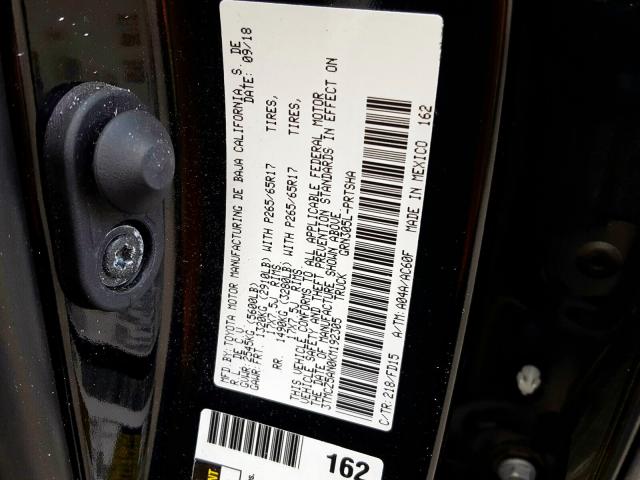 3TMCZ5AN0KM192305 - 2019 TOYOTA TACOMA DOUBLE CAB  照片 10