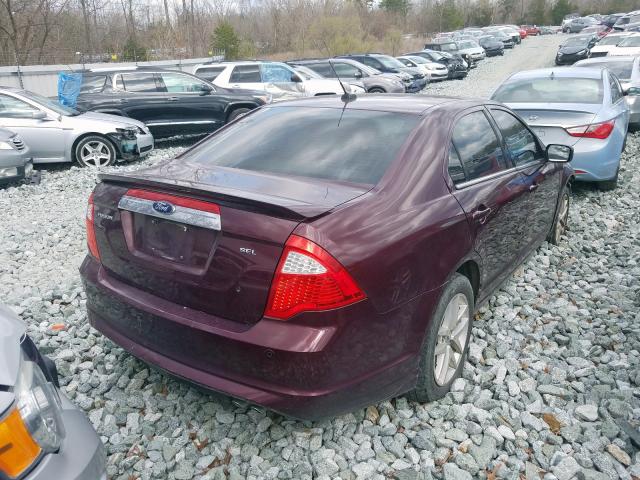 3FAHP0JA7CR427627 - 2012 FORD FUSION SEL  photo 4