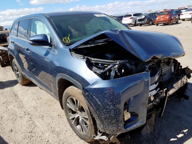 5TDBGRFH7JS039611 - 2018 TOYOTA HIGHLANDER HYBRID  photo 1