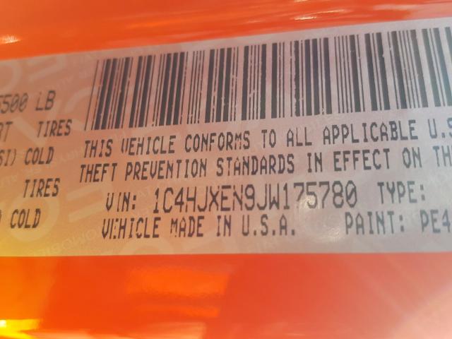 1C4HJXEN9JW175780 - 2018 JEEP WRANGLER UNLIMITED SAHARA  ფოტო 10