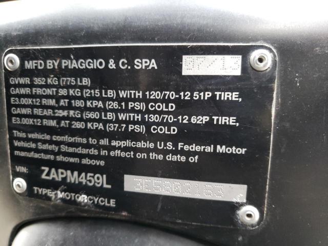 ZAPM459L3E5802163 - 2014 VESPA GTS 300 SUPER BLACK photo 10