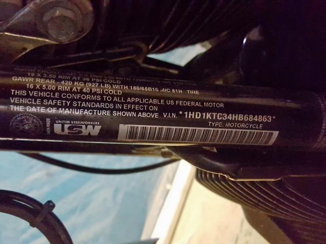 1HD1KTC34HB684863 - 2017 HARLEY-DAVIDSON FLTRXS ROAD GLIDE SPECIAL  photo 10