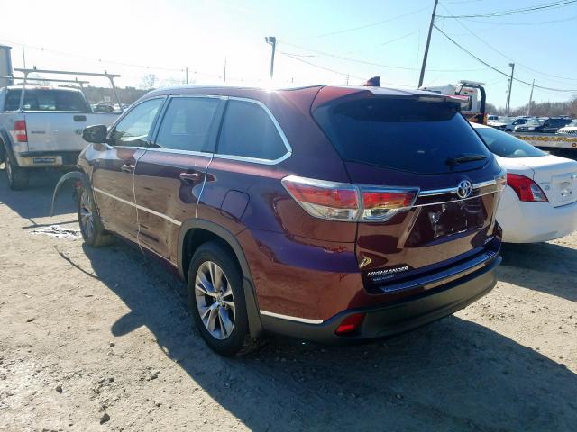 5TDJKRFH7FS198310 - 2015 TOYOTA HIGHLANDER XLE  ფოტო 3