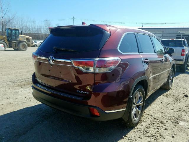 5TDJKRFH7FS198310 - 2015 TOYOTA HIGHLANDER XLE  ფოტო 4