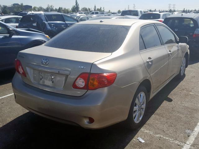 1NXBU40E39Z114611 - 2009 TOYOTA COROLLA BASE  photo 4