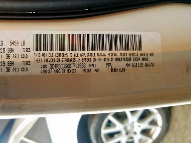 3C4PDCDGXDT711936 - 2013 DODGE JOURNEY CREW  photo 10