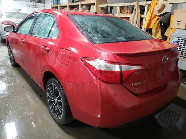 2T1BURHE0FC251908 - 2015 TOYOTA COROLLA L RED photo 3