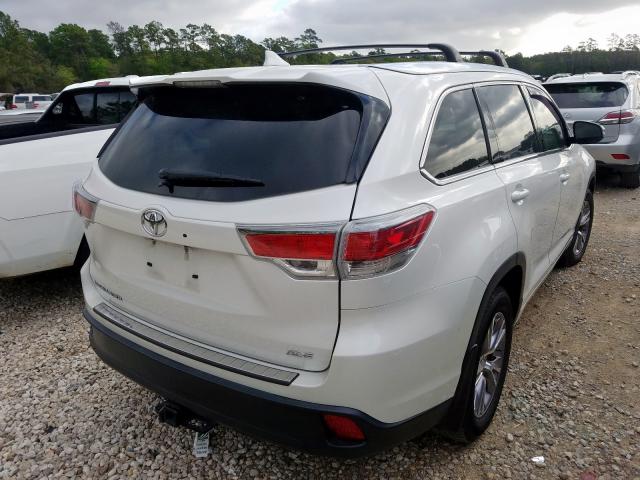 5TDKKRFH6FS074260 - 2015 TOYOTA HIGHLANDER XLE  photo 4