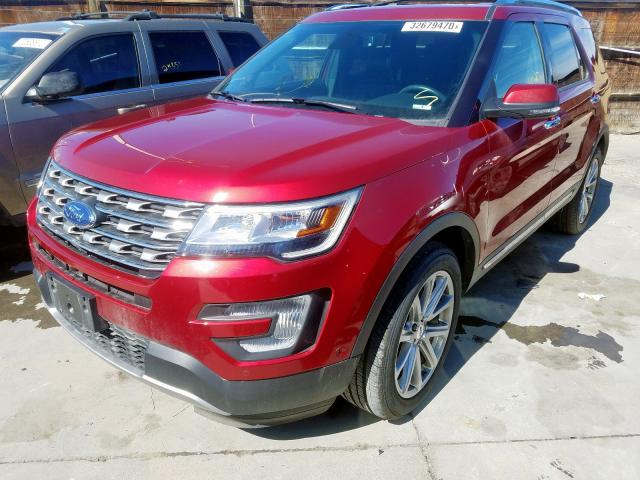 1FM5K8FH7HGC76749 - 2017 FORD EXPLORER LIMITED  photo 2