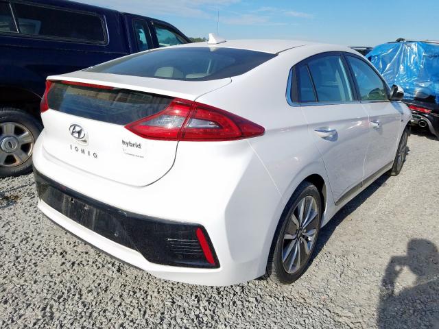 KMHC05LC2HU021433 - 2017 HYUNDAI IONIQ LIMITED WHITE photo 4