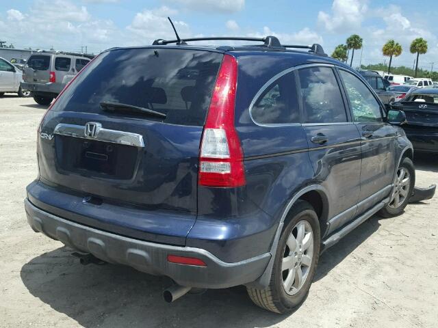 JHLRE38537C008583 - 2007 HONDA CR-V EX BLUE photo 4