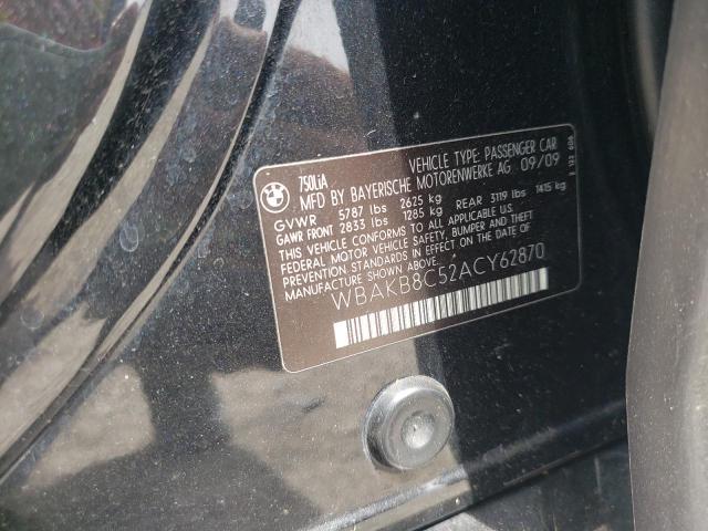 WBAKB8C52ACY62870 - 2010 BMW 750 LI Siyah fotoğraf 10