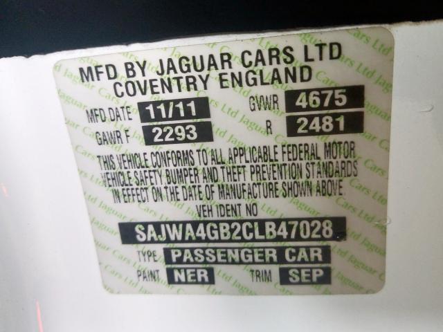 SAJWA4GB2CLB47028 - 2012 JAGUAR XK  photo 10