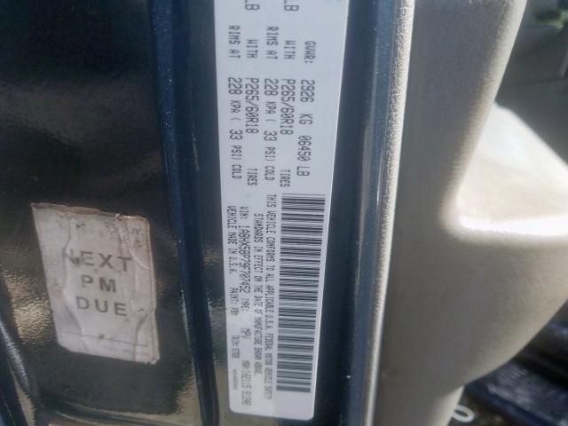 1A8HX58P79F707452 - 2009 CHRYSLER ASPEN LIMITED  photo 10