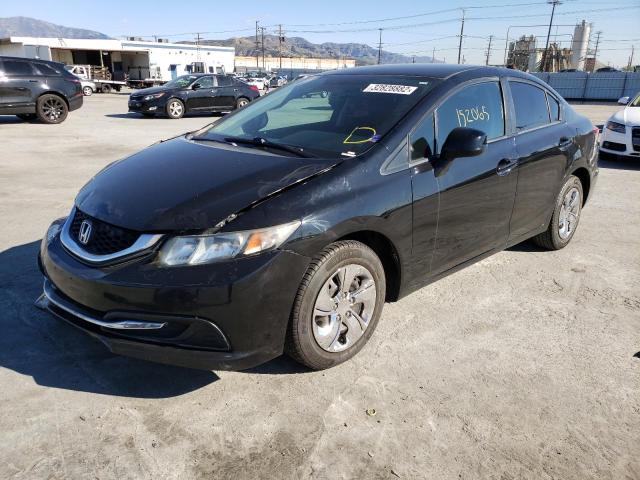 19XFB2F50DE273150 - 2013 HONDA CIVIC LX BLACK photo 2