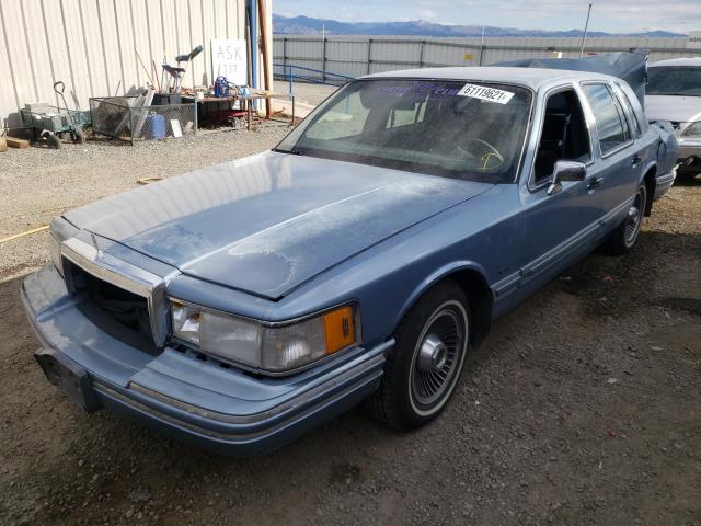 1LNCM81W4MY692821 - 1991 LINCOLN TOWN CAR EXECUTIVE أزرق صورة 2