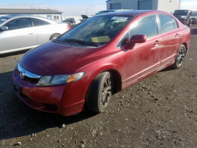 2HGFA16839H520763 - 2009 HONDA CIVIC EX  photo 2