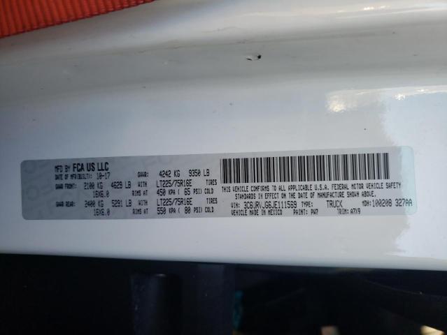 3C6URVJG6JE111569 - 2018 RAM PROMASTER 3500 HIGH 白色 照片 10