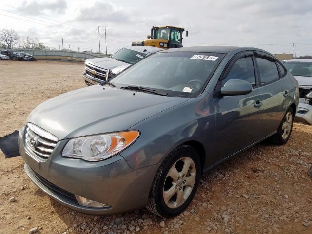 KMHDU4AD9AU021787 - 2010 HYUNDAI ELANTRA BLUE  photo 2