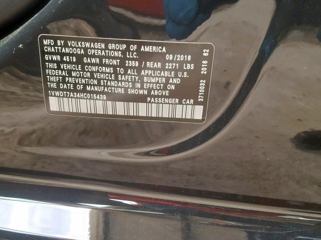 1VWDT7A34HC015439 - 2017 VOLKSWAGEN PASSAT R-LINE  foto 10