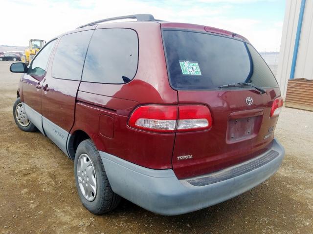 4T3ZF13C12U456198 - 2002 TOYOTA SIENNA LE  photo 3