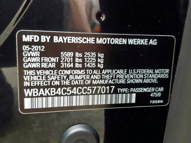 WBAKB4C54CC577017 - 2012 BMW 740 LI  photo 10