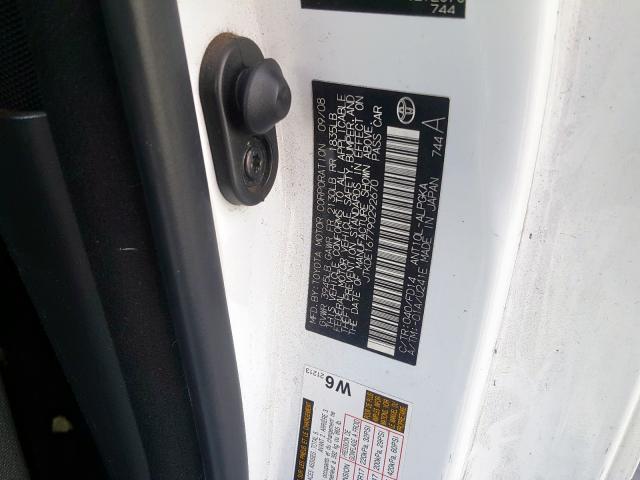 JTKDE167790292670 - 2009 TOYOTA SCION TC  ფოტო 10