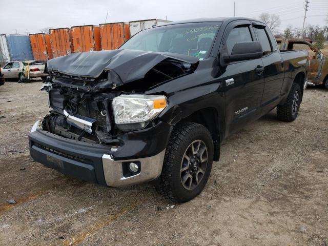 5TFUY5F12EX324928 - 2014 TOYOTA TUNDRA DOUBLE CAB SR/SR5 BLACK photo 2