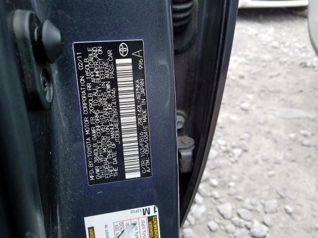 JTDBU4EE7B9141946 - 2011 TOYOTA COROLLA BASE  照片 10