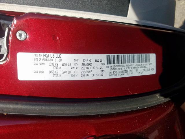 2C4RC1BG6KR597503 - 2019 CHRYSLER PACIFICA TOURING L  լուսանկար 10