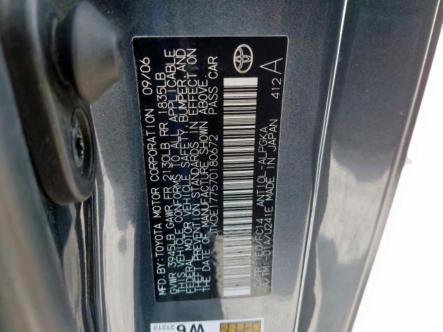 JTKDE177570180672 - 2007 SCION TOYOTA  TC  照片 10