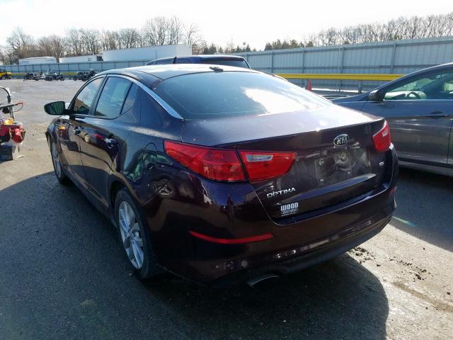 5XXGM4A70EG332807 - 2014 KIA OPTIMA LX MAROON photo 3