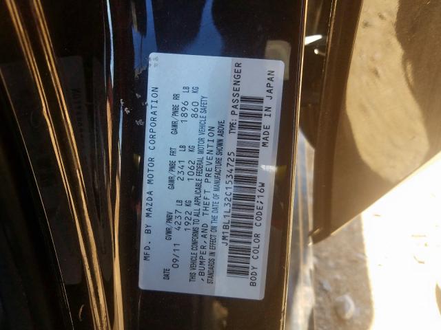 JM1BL1L32C1534725 - 2012 MAZDA SPEED 3  photo 10