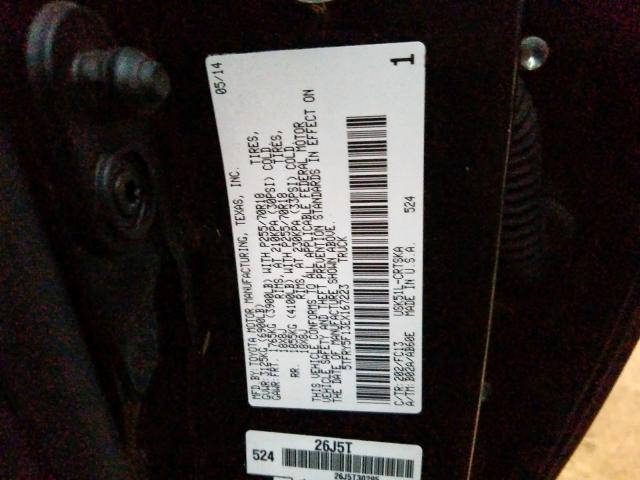 5TFRY5F13EX167223 - 2014 TOYOTA TUNDRA DOUBLE CAB SR/SR5  photo 10