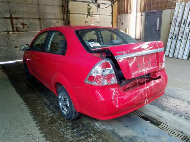 KL1TD56607B158208 - 2007 CHEVROLET AVEO BASE  photo 3