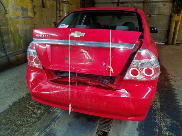 KL1TD56607B158208 - 2007 CHEVROLET AVEO BASE  photo 9