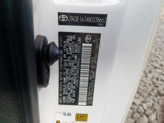 JTKDE167480238662 - 2008 SCION TOYOTA  TC  照片 10