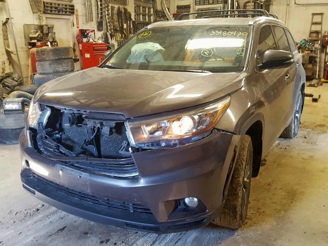 5TDJKRFH4GS317156 - 2016 TOYOTA HIGHLANDER XLE  photo 2