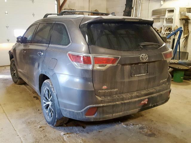 5TDJKRFH4GS317156 - 2016 TOYOTA HIGHLANDER XLE  photo 3