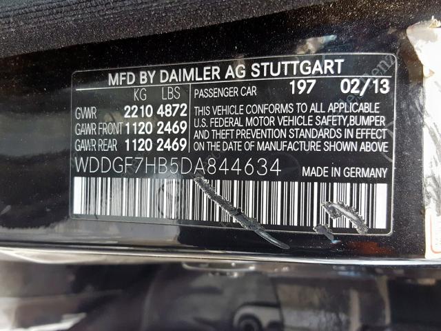 WDDGF7HB5DA844634 - 2013 MERCEDES-BENZ C 63 AMG  photo 10