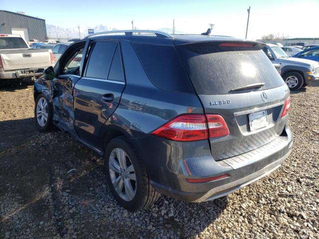 4JGDA5HB2CA028166 - 2012 MERCEDES-BENZ ML 350 4MATIC GRAY photo 3