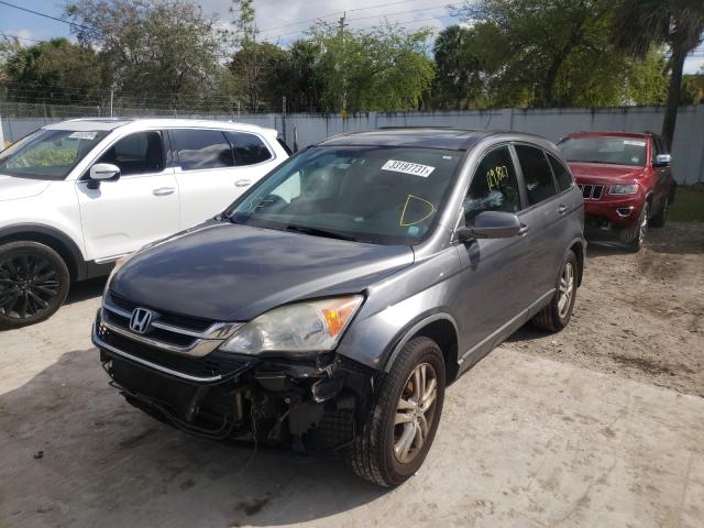 5J6RE4H74AL036267 - 2010 HONDA CR-V EXL GRAY photo 2