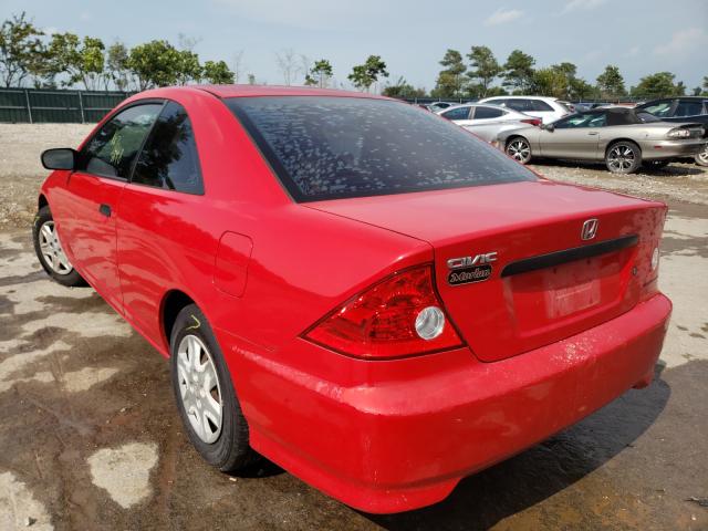 1HGEM22184L066426 - 2004 HONDA CIVIC DX VP RED photo 3
