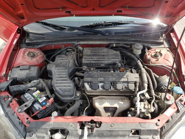 1HGEM22184L066426 - 2004 HONDA CIVIC DX VP RED photo 7