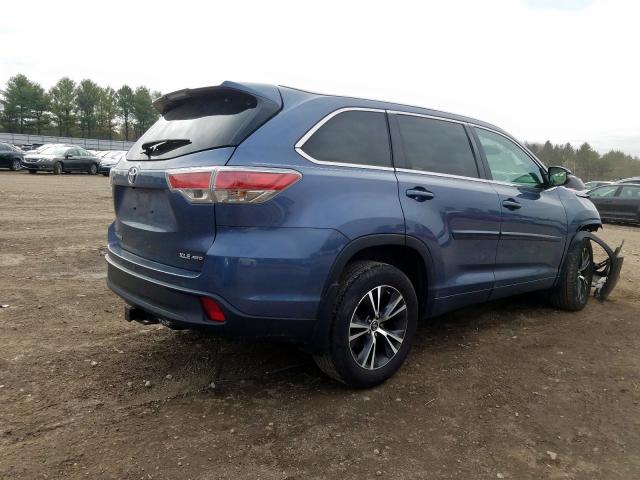 5TDJKRFH8GS340293 - 2016 TOYOTA HIGHLANDER XLE  ფოტო 4